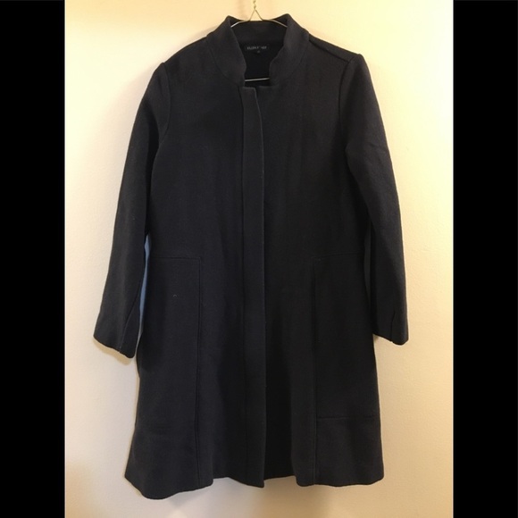 Eileen Fisher Sweaters - Eileen Fisher Zipper Wool Blend Cardigan Sweater Coat Black OH.